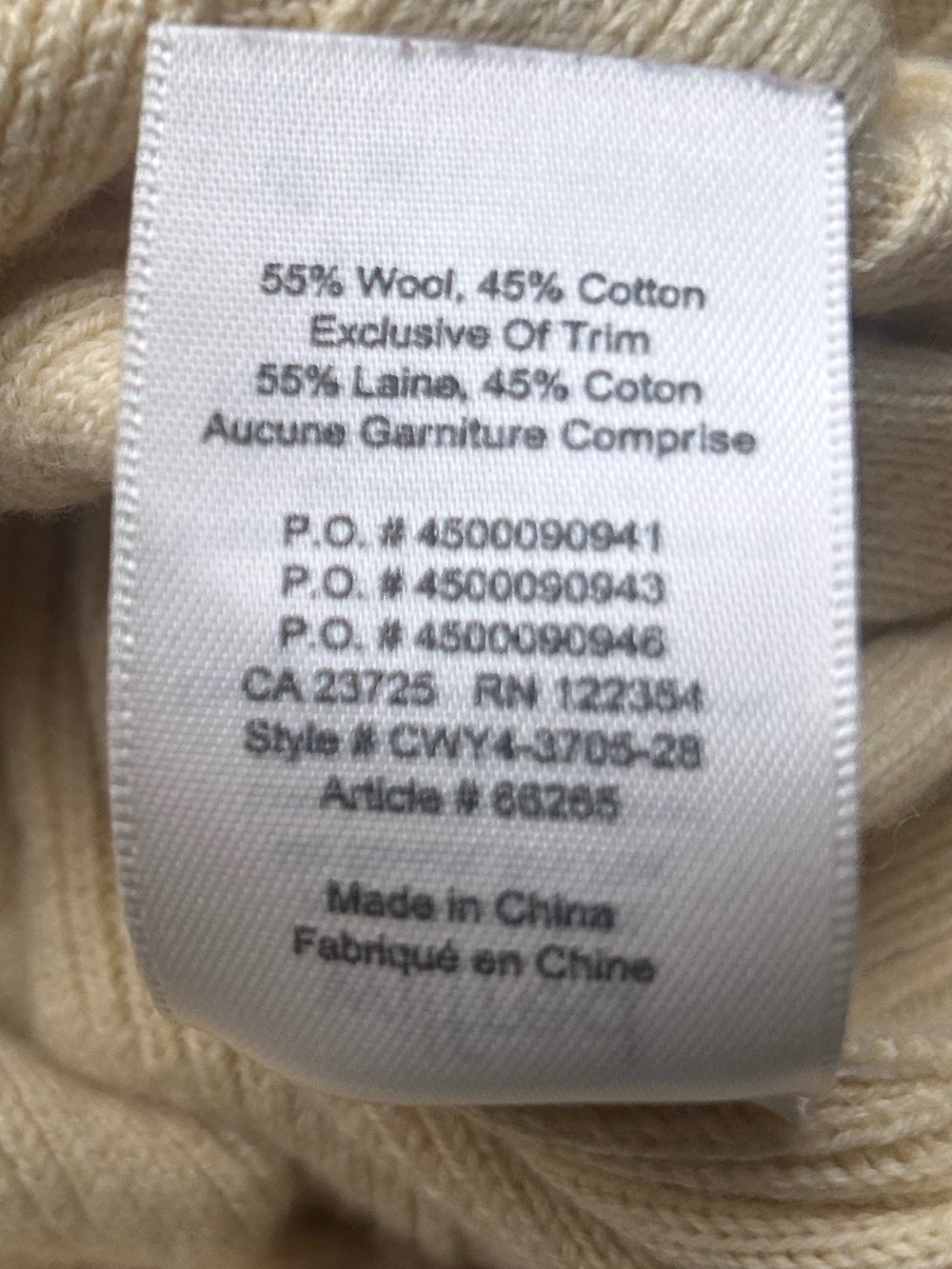 Aritzia Wilfred Cropped Ribbed Cardigan butter  yellow Wool Blend Minimalist - Picture 4 of 7